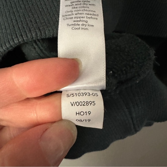 Athleta Nordic Teal 1/4 Zip Funnel Neck Cozy Karma Sweatshirt - Picture 6 of 7